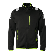 topswede, 124, 12402900503, tröja, reflexer, krage, hel, zip, fullzip, synlighet. gula, detaljer, stillab, yrkebutik