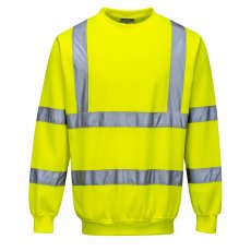 Varseltröja, sweatshirt, tröja, gul, reflex, biliga, arbetskläder, stillab, portwest, sverige, västerås, orange
