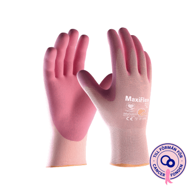maxiflex, handskar, rosa, bandet, cancerfonden, 1002781, active, ht, gloves
