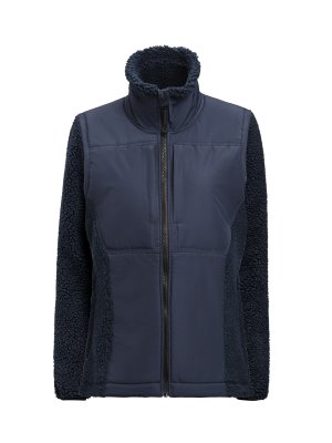 1174, 65117, pile, pilefleece, jobman, texet, fleecejacka, hybridjacka, fleece, krage, vindtät, vattentät