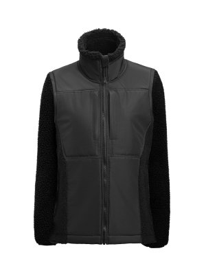 1174, 65117, pile, pilefleece, jobman, texet, fleecejacka, hybridjacka, fleece, krage, vindtät, vattentät