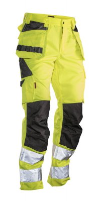 Varselbyxor, hantverksbyxor, byxa, byxor, varsel, gul, orange, jobman, billiga, arbetskläder, stillab.se, yrkesbutik, västerås
