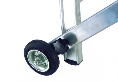 vera, arbetsplattform, scando, stillab, bra, arbetsmiljöval, stegar, stege, rs, räcken, rullbar, hjul, aluminium