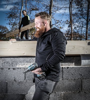 funktionshoodie, hood, hoodjacka, craft, projob, pj, craft, tröja, huva, luva, zip, svart, färger, mjuk, stillab.se, stillab, yr
