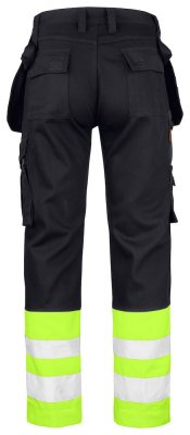 Varselbyxor, hantverksbyxor, byxa, byxor, varsel, gul, orange, jobman, billiga, arbetskläder, stillab.se, yrkesbutik, västerås