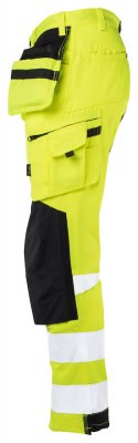 jobman, stretcbyxa, stretch, paneler, stillab.se, hantverksbyxa, hölsterfickor, varsel, gul, orange, 2240, billiga, arbetskläder
