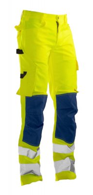 Varselbyxor, hantverksbyxor, byxa, byxor, varsel, gul, orange, jobman, billiga, arbetskläder, stillab.se, yrkesbutik, västerås,