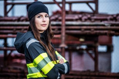 projob, sweatshirt, varsel, klass, 1, pj, 6129, gul, svart, hh, helly, hansen, skön, tröja, hood, sweet, varseltröja, svart, hoo