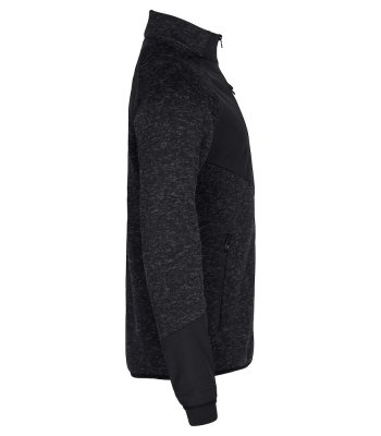 herr, newwave, clique, haines, fleece, tunn, stertch, skön, friluftströja, tröja, rön, svart, grå, zip, fickor, med, herr, still