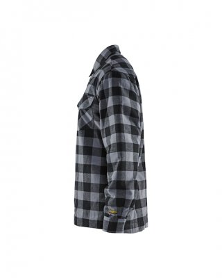 blåkläder, skjorta, flanellskjorta, 322511315699, fodrad, fleece, flanell, bomull, grå, röd, jula, kvalitet, skön, mjuk, blåkläd