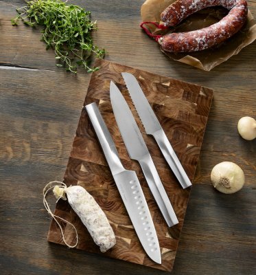 orrefors, knivset, rostfritt, stål, knivar, jernverk, kockkniv, filékniv, santokukniv, tomatkniv
