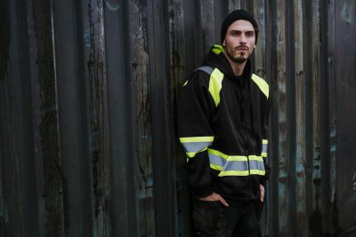 Varseltröja, huva, luva, varm, hoodie, tjocktröja, sweatshirt, varm, zip, varsel, med, svart, snickers, hh, helly, hansen, billi