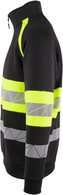 youbrands, 4712, klass, 1, zip, varsel, tröjoa, sweatshirt, hh, helly, hansen, billig, bomull, skön, reflexer, gult, stillab.se,