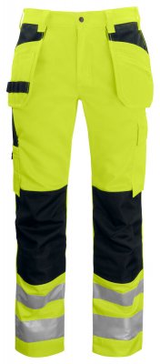 projob, hantverksbyxa, varsel, 6531, projob, 646531, billig, byxa, gul, reflexer, klassad, godkänd, midjebyxa, klass, 2, 20471