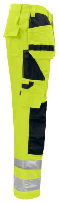 projob, hantverksbyxa, varsel, 6531, projob, 646531, billig, byxa, gul, reflexer, klassad, godkänd, midjebyxa, klass, 2, 20471