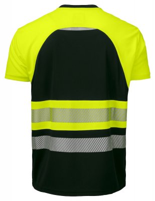varsel, tshirt, funktion, klass, 1, svart, t-shirt, varsel, gul, projob, stillab.se