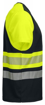varsel, tshirt, funktion, klass, 1, svart, t-shirt, varsel, gul, projob, stillab.se