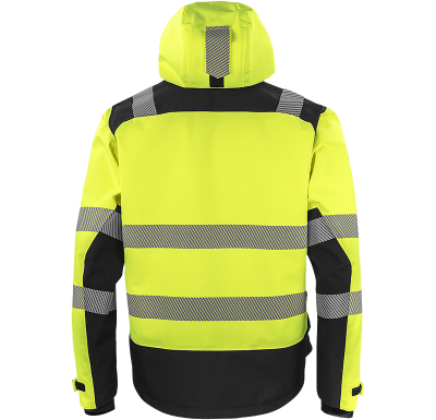 texstar, fj88, skaljacka, varsel, stretch, snygg, arbetsledare, projektchef, gul, reflexer, snygg, varseljacka, passform