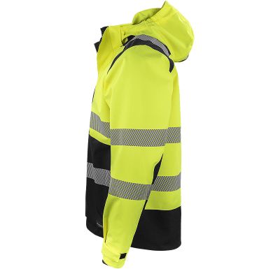 texstar, fj88, skaljacka, varsel, stretch, snygg, arbetsledare, projektchef, gul, reflexer, snygg, varseljacka, passform