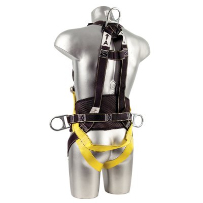 Fallskydd, fallskyddssele, karbin, ny, y, t-lina, slinga, dämpare, stötdämpare, falldämpare, dubbel, ställningskrok, krok, ställ