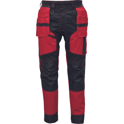 cerva, hantverksbyxa, stretch, avtagbara, fickor, knäskydd, cerva, trousers, färger, röda, oliv, beige, khaki, västerås, yrkesbu