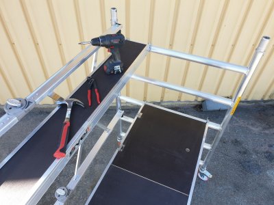 Svelt, hantverkarställning, bred, smal, målarställning, ställning, måla, hylla, hantverkare, hopvikbar, ihopvikbar, aluminium, a