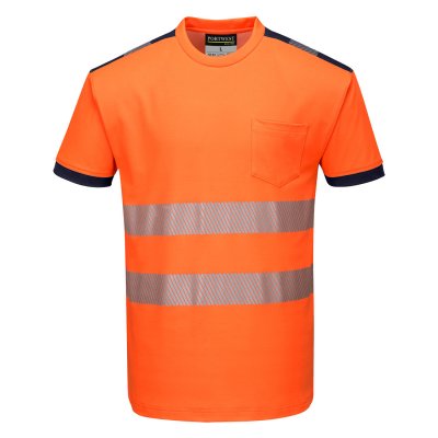 varsel, t.shirt, t, shirt, tshirt, tröja, gul, orange, tunn, skön, billiga, arbetskläder, portwest, stillab,yrkesbutik, nätet, k