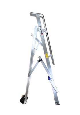 vera, arbetsplattform, scando, stillab, bra, arbetsmiljöval, stegar, stege, rs, räcken, rullbar, hjul, aluminiumvera, arbetsplat